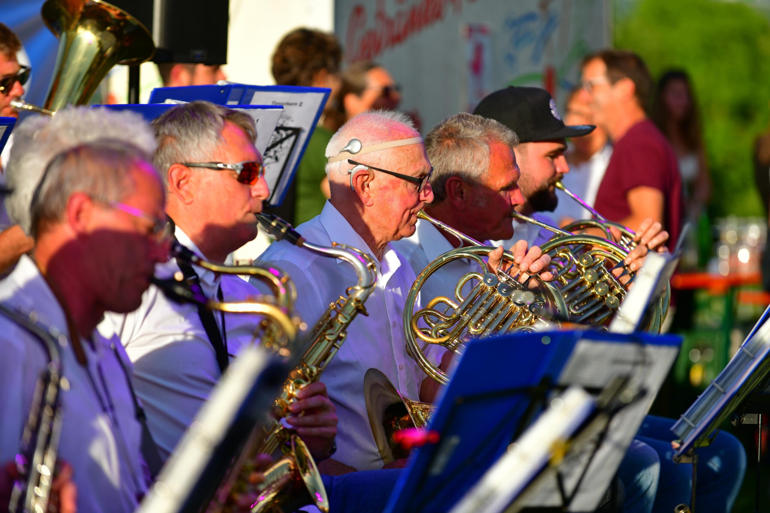 Horn- und Saxophonregister der Psycho-Band Insel Reichenau am Psycho on top 2025
